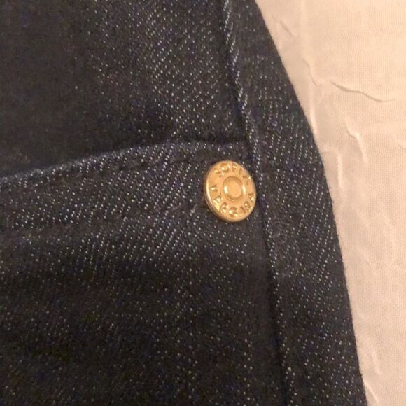 Sofia 8 Black Cuffed Stretch High Rise Denim Shorts - Picture 8 of 14